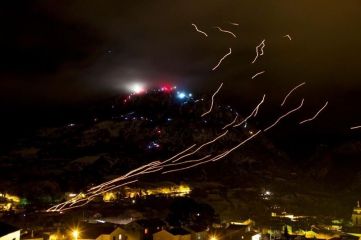 Rocher du Saint-Julien: Illumination du 31/01/14
